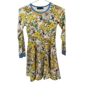 Rock your kid floral Frenchie puppy dress